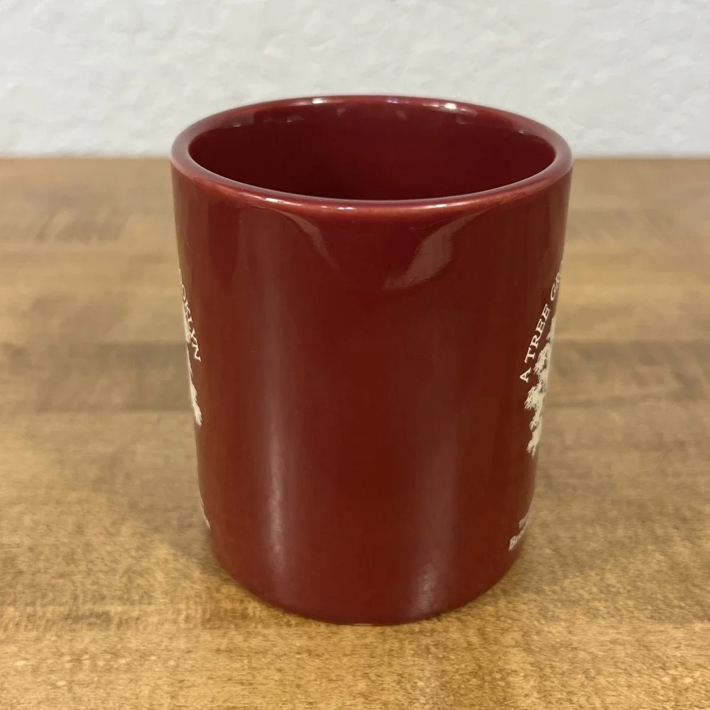 Vintage Brooklyn Botanic Garden Burgundy Mug - Picture 7 of 9